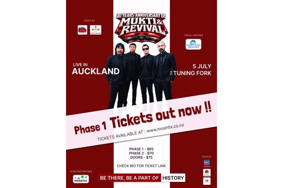 ‘Mukti & Revival’ Coming to Auckland to Celebrate 30 Years of Music, Ticket Sales Open