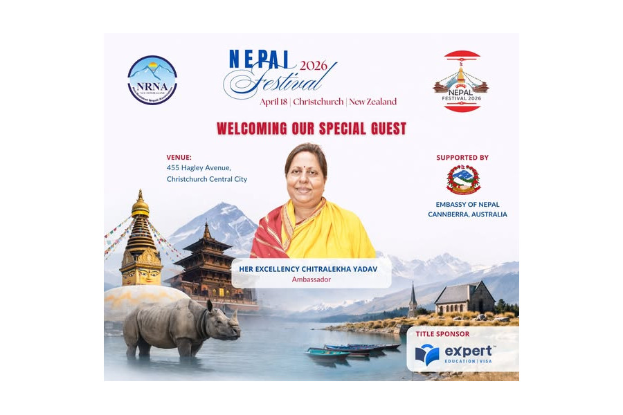 क्राइस्टचर्चमा ‘नेपाल फेस्टिभल २०२६’ आयोजना हुँदै, राजदूत चित्रलेखा यादव विशेष अतिथि